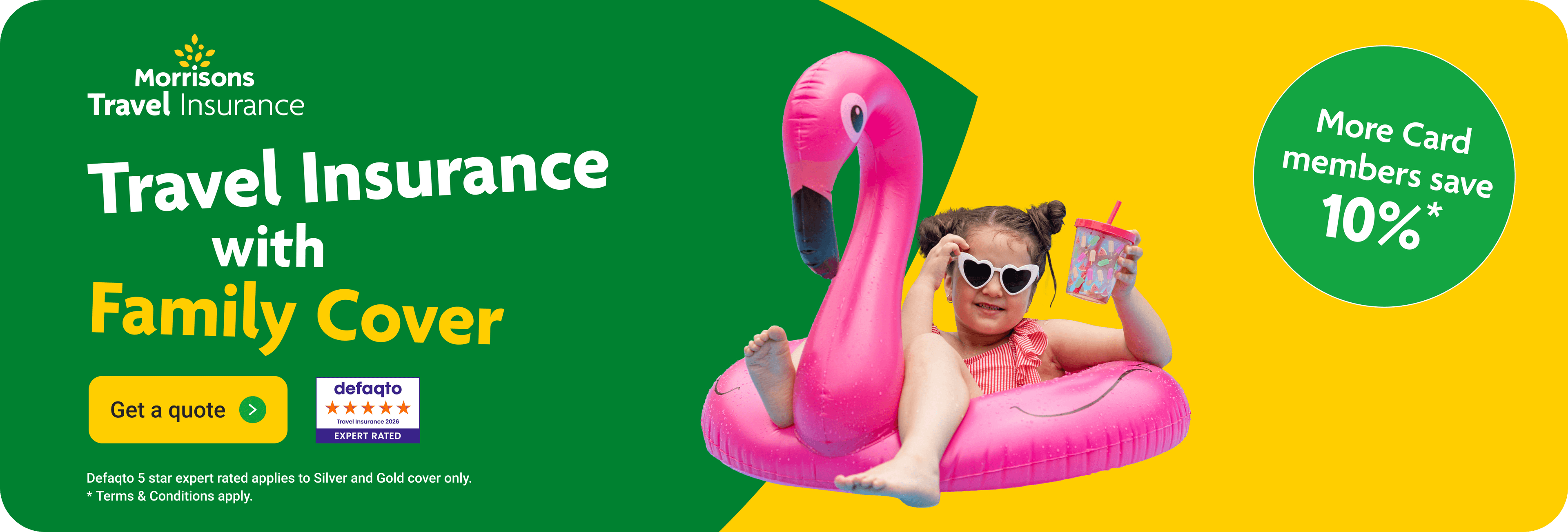 Travel Insurance with Family cover. More card member benefits available*. Click here to get a quote.